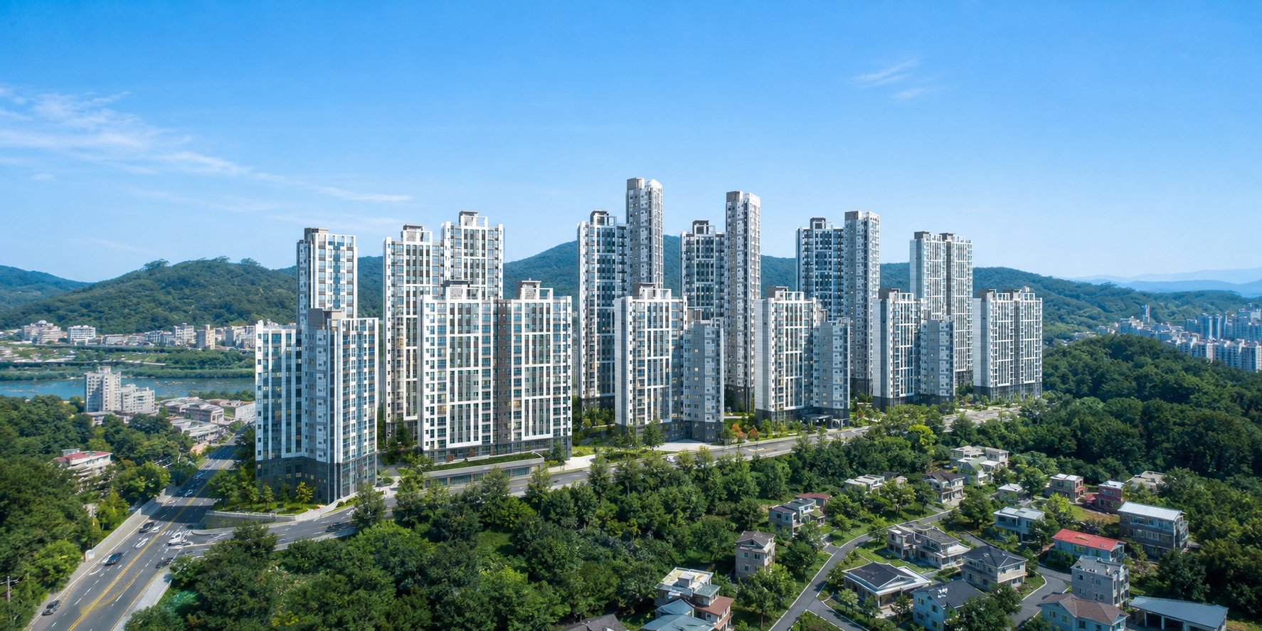 남울산 노르웨이숲 — 숲·강·산 자연 속 848세대 대단지 조감도